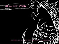 2014年8月emisenseカレンダー壁紙